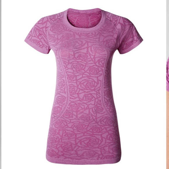 Lululemon swiftly tech t-shirt plum rose print tee 6 - Picture 4 of 4